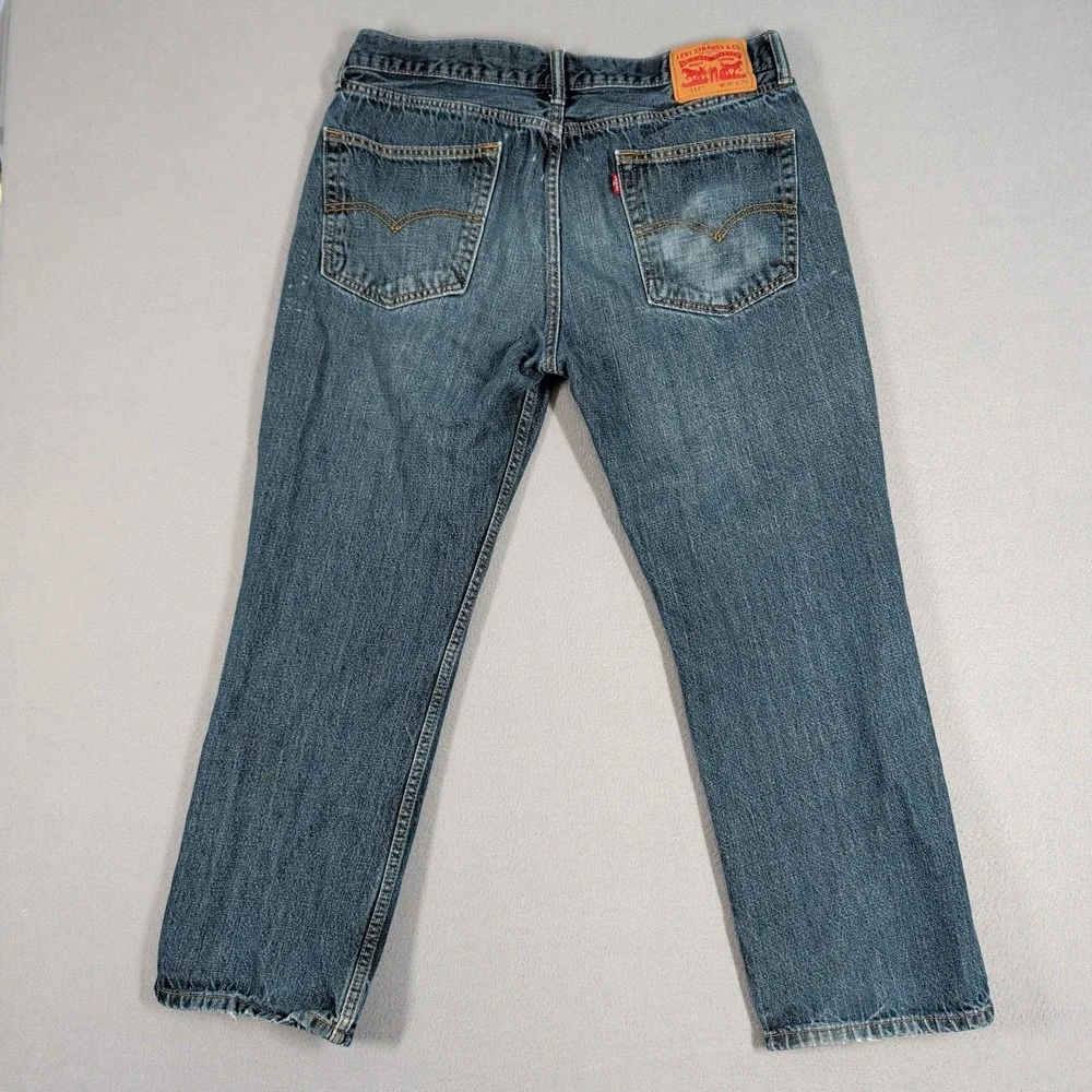 Levi's‎ 514 Jeans Mens 36x29 Blue Straight Fit Denim Casual Classic Workwear